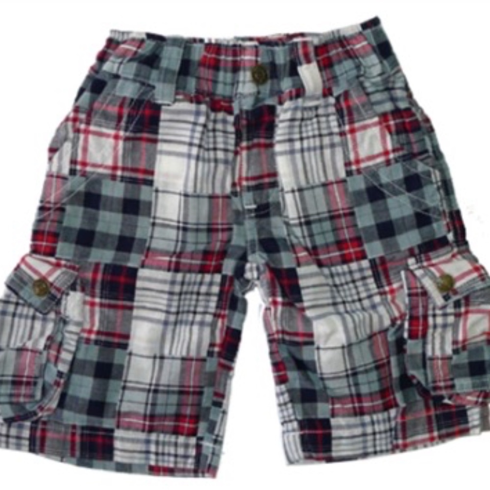 Little Traveler Plaid Cargo Shorts